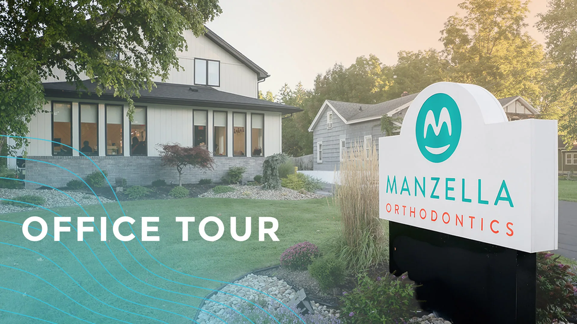 Manzella Orthodontics office exterior and sign in West Seneca
